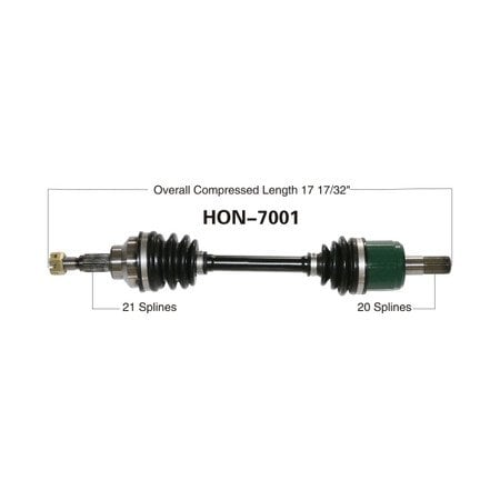 Wide Open OE Replacement CV Axle for HONDA FRONT L TRX450 4TR FOREMAN 98-04 HON-7001